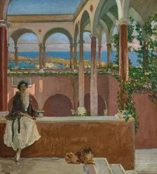 A Villa on the Riviera, 1921. Creator: Lavery, Sir John (1856-1941)
