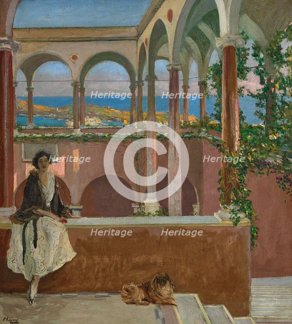 A Villa on the Riviera, 1921. Creator: Lavery, Sir John (1856-1941).