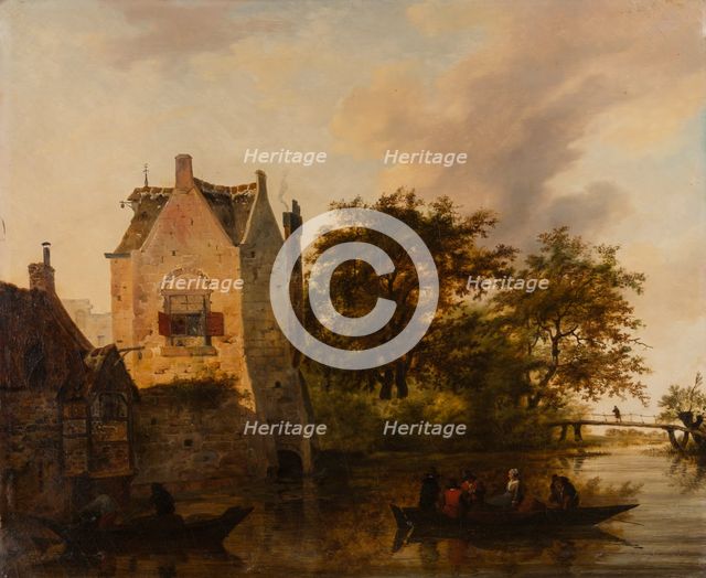 A Village Next to a Stretch of Water, 17th century. Creator: Conrad Eckhard.