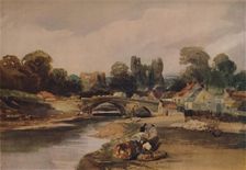 A Village on a River c1824, (1935). Creator: Peter de Wint