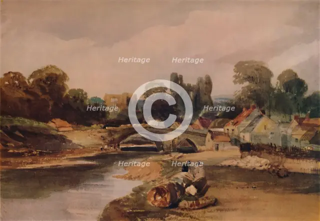 'A Village on a River', c1824, (1935). Creator: Peter de Wint.
