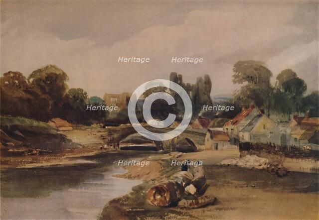'A Village on a River', c1824, (1935). Creator: Peter de Wint.