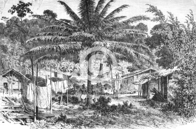 ''A village on the Gaboon; The Gaboon.', 1875. Creator: Unknown.