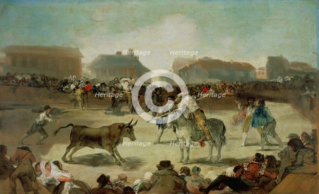 A Village Bullfight. Artist: Goya, Francisco, de (1746-1828)