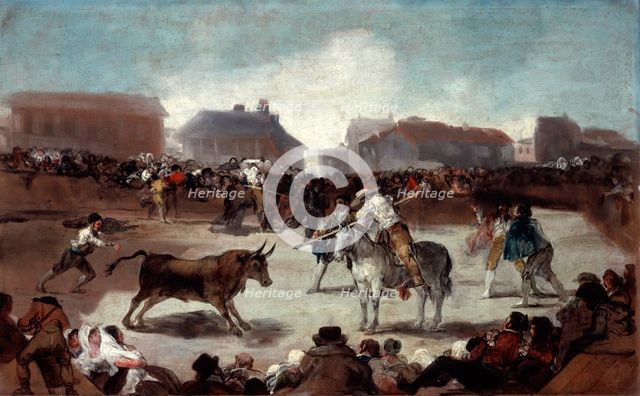 'A Village Bullfight', c1812-1814. Artist: Francisco Goya