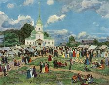 A Village Holiday 1910, (1965). Creator: Konstantin Yuon