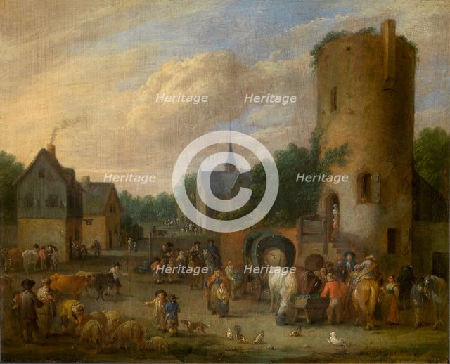 A Village Scene, 1680. Creator: Peeter Bout.