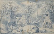 A village Scene: Winter, 16th century. Artist: Jacob Savery I