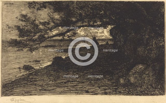 A Villefranche-sur-Mer, 1882. Creator: Adolphe Appian.
