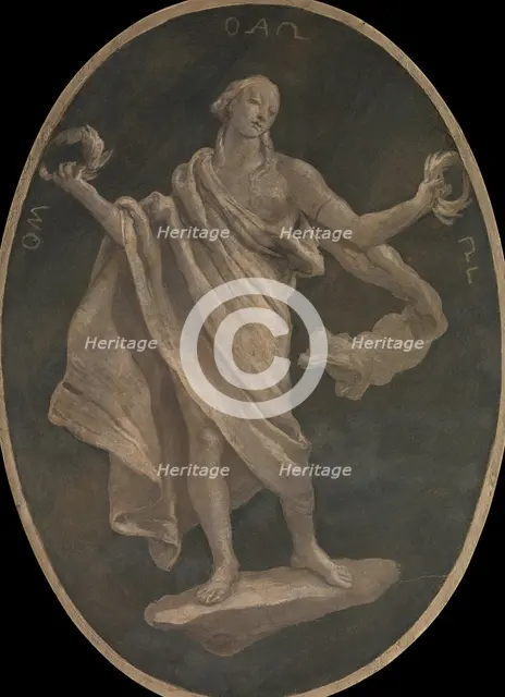 A Virtue, Possibly Patriotism, 1760. Creator: Workshop of Giovanni Battista Tiepolo.