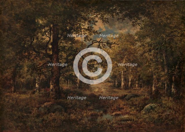 A Vista through Trees: Fontainebleau, 1873. Creator: Narcisse Virgile Diaz de la Pena.