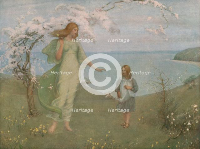 'A Vision of Spring', 1901, (c1930). Creator: Thomas Millie Dow.