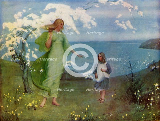 'A Vision of Spring', 1902, (1936). Creator: Thomas Millie Dow.