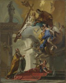 A Vision of the Trinity appearing to Pope Saint Clement, ca 1735-1739. Creator: Tiepolo, Giambattista (1696-1770)