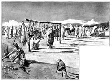 A Visit to Tafilet: a corner of a sôk, early in the morning, 1895. Creator: L. A. S.