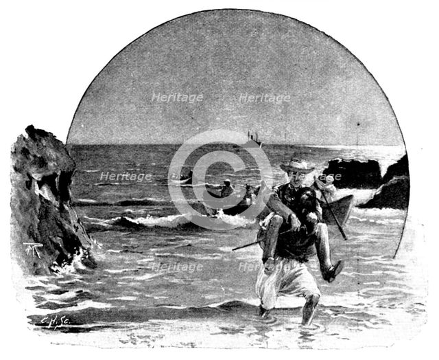 A Visit to Tafilet: landing in Saffi, 1895. Creator: Carl Hentschel.