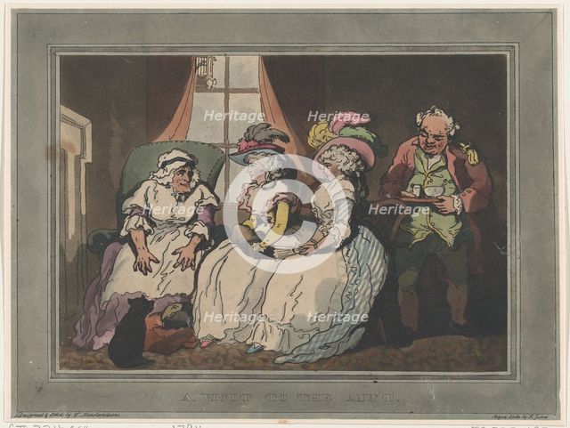 A Visit to the Aunt, December 20, 1794., December 20, 1794. Creators: Thomas Rowlandson, Francis Jukes.