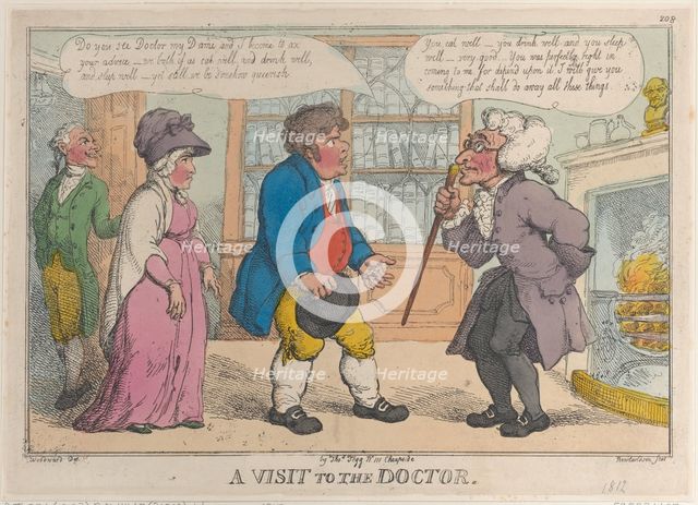A Visit to the Doctor, 1809-12?., 1809-12?. Creator: Thomas Rowlandson.