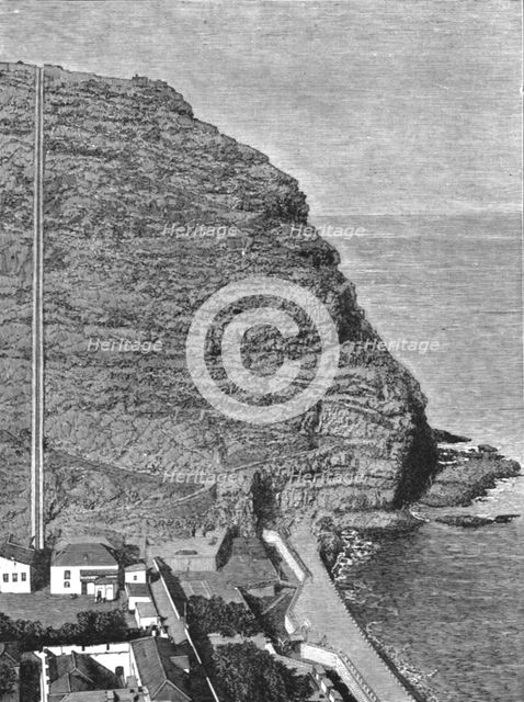 ''A Visit to the Island of St. Helena; Ladder Hill, on which is situated the Garrison and Signal Sta Creator: Unknown.