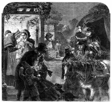 A Visit to the Old Folk on Christmas Eve - drawn by Alfred Hunt, 1864. Creator: Mason Jackson
