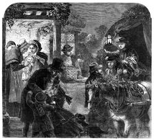 A Visit to the Old Folk on Christmas Eve - drawn by Alfred Hunt, 1864. Creator: Mason Jackson