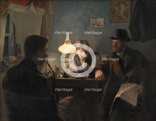 A Visit to the Shoemaker's Shop, 1885. Creator: Ring, Laurits Andersen (1854-1933).