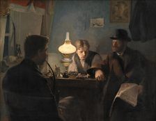 A Visit to the Shoemaker's Shop, 1885. Creator: Ring, Laurits Andersen (1854-1933)