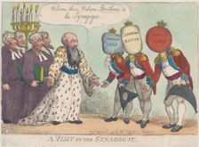 A Visit to the Synagogue, April 28, 1809., April 28, 1809. Creator: Thomas Rowlandson