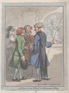 A Visit to the Tombs in Westminster Abbey, October 23, 1789. Creator: Frederick George Byron