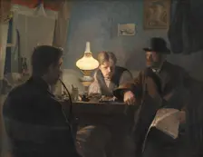 A Visit to a Cobbler's Workshop;A Visit to the Shoemaker's Shop, 1885. Creator: Laurits Andersen Ring