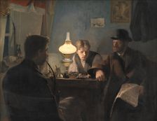 A Visit to a Cobbler's Workshop;A Visit to the Shoemaker's Shop, 1885. Creator: Laurits Andersen Ring