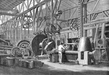 A visit to Penn's Marine Engine Factory, at Greenwich: turning a paddle shaft for a steam-ship, 1865 Creator: Unknown