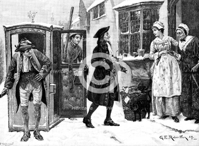A Visit from an Old Friend, 1890. Creator: P Naumann.