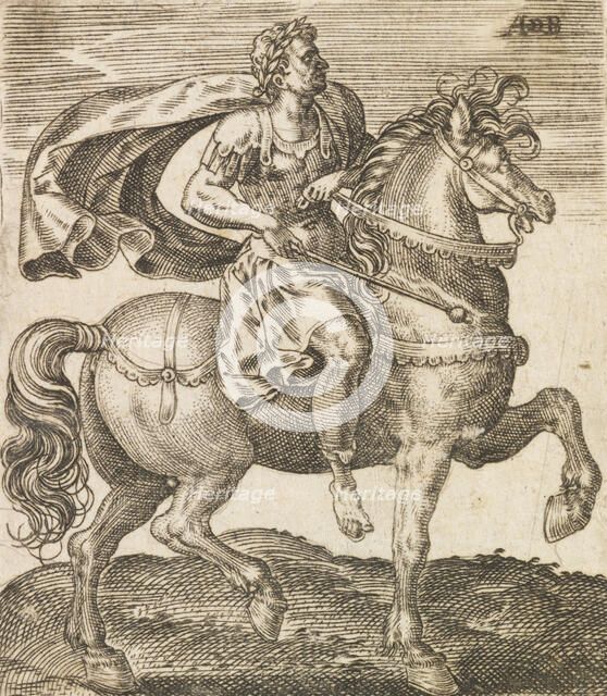 A Vitellius from Twelve Caesars on Horseback, c1565-1587. Creator: Abraham de Bruyn.