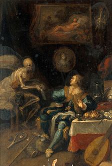 A voluptuary surprised by death, 1600-1699. Creator: Frans Francken II