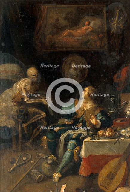 A voluptuary surprised by death, 1600-1699. Creator: Frans Francken II.