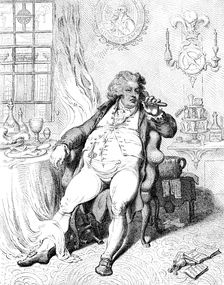 A Voluptuary Under the Horrors of Digestion 1792.Artist: James Gillray