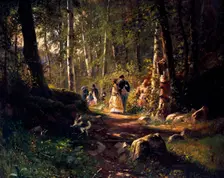 A Walk in a Forest 1869. Artist: Ivan Shishkin