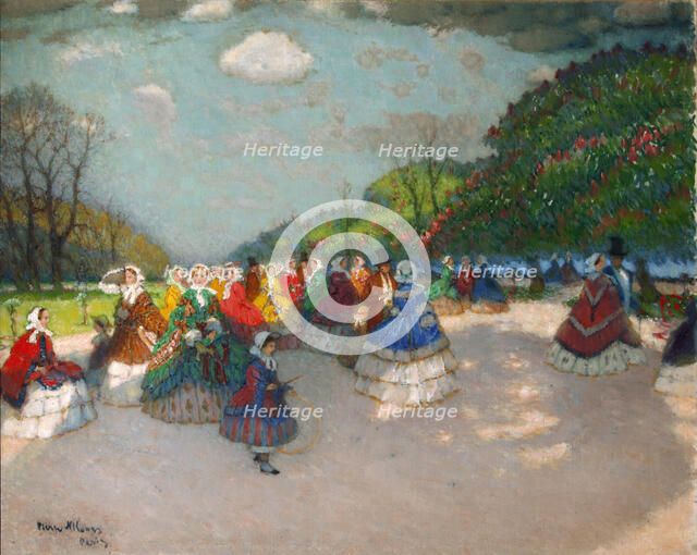 A Walk in the Spring Park. Artist: Nilus, Pyotr Alexandrovich (1869-1940)