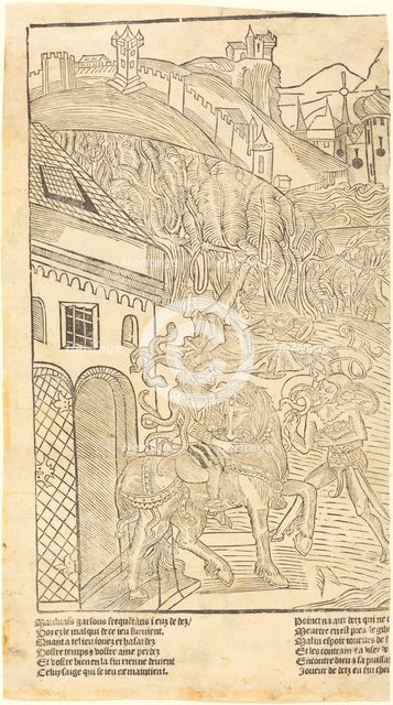 A Warning Against Playing Dice, c. 1500. Creator: Unknown.