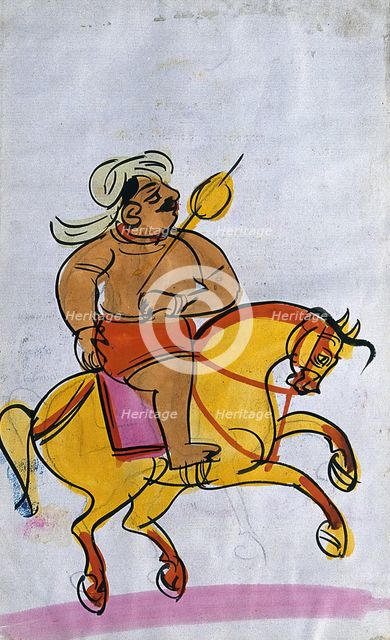 A warrior on horseback. Creator: Unknown.