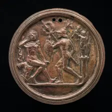 A Warrior and a Sleeping Youth, late 15th - early 16th century. Creator: Pseudo Melioli