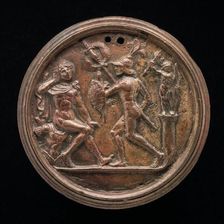 A Warrior and a Sleeping Youth, late 15th - early 16th century. Creator: Pseudo Melioli