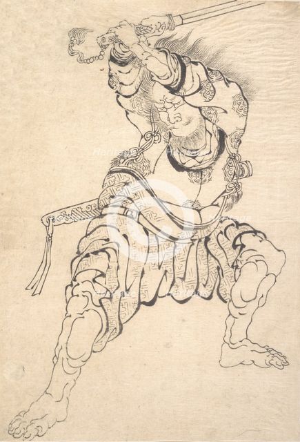 A Warrior. Creator: Hokusai.
