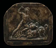 A Warrior Fighting a Centaur, 18th century. Creator: Unknown