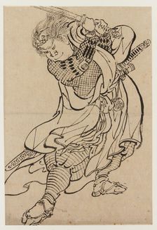 A Warrior, late 18th-early 19th century. Creator: Hokusai