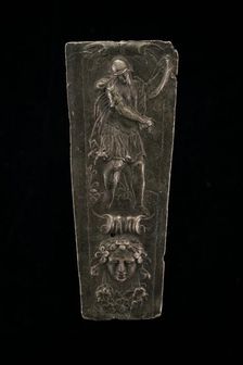 A Warrior, with a Garlanded Mask below, c. 1530s. Creator: Unknown