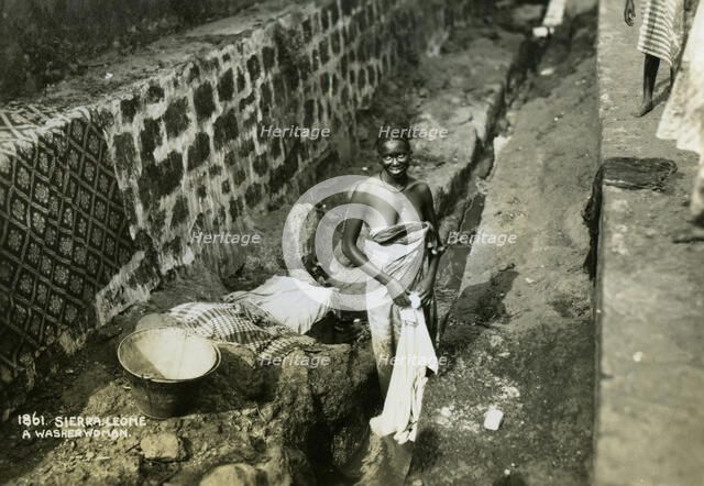 A washerwoman, Sierra Leone, 20th century. Artist: Unknown