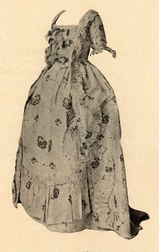 A Watteau sacque, wedding outfit of Mrs. William West 1752, (1937) Creator: Unknown