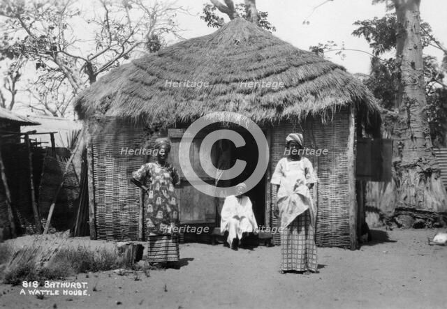 A wattle house, Bathurst, Gambia, 20th century. Artist: Unknown